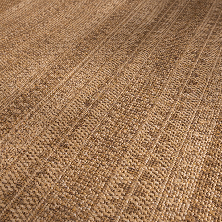 Garten Teppich Jute - Mavi Stripes Creme Braun