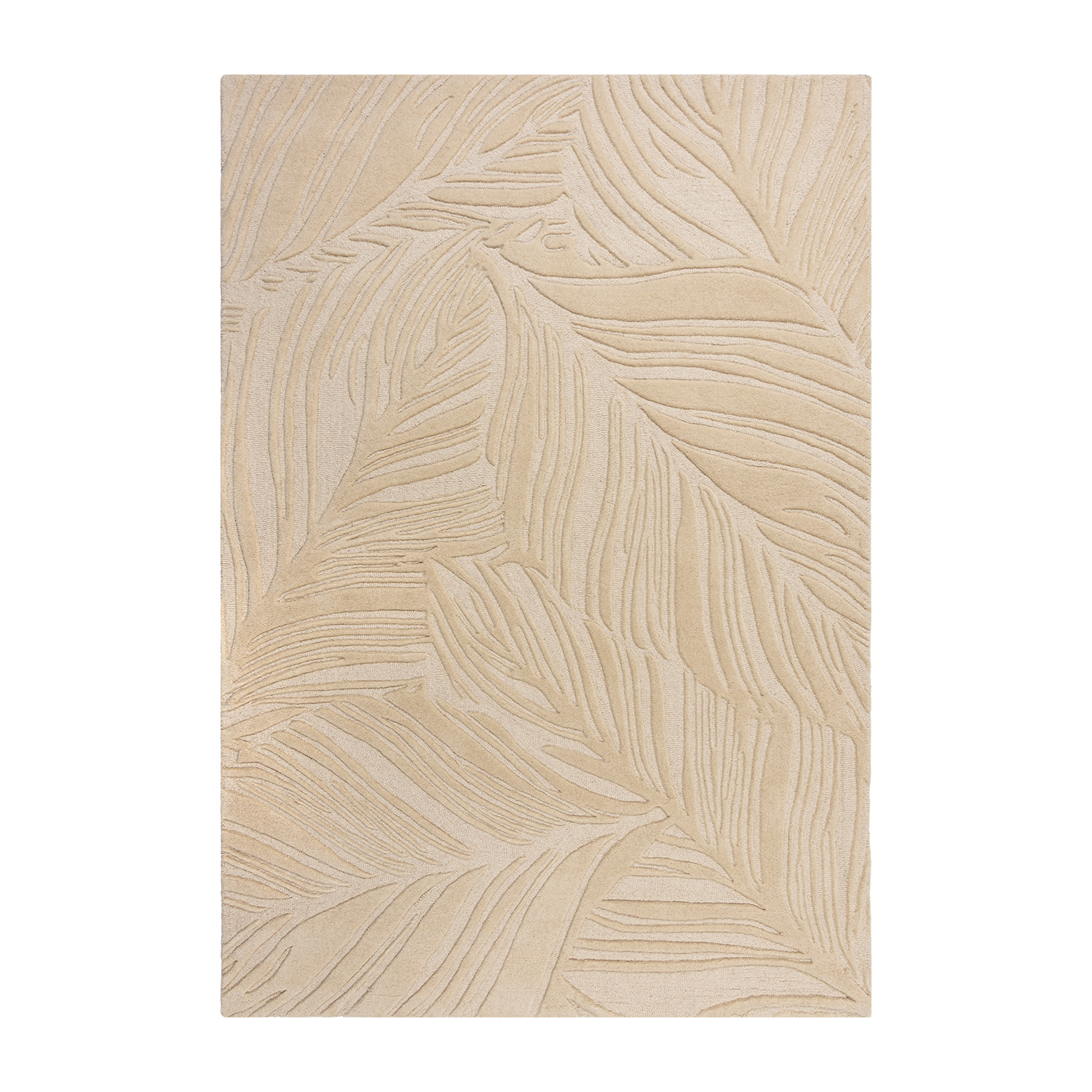 Moderner Teppich - Solacio Leaves Beige - sfeer