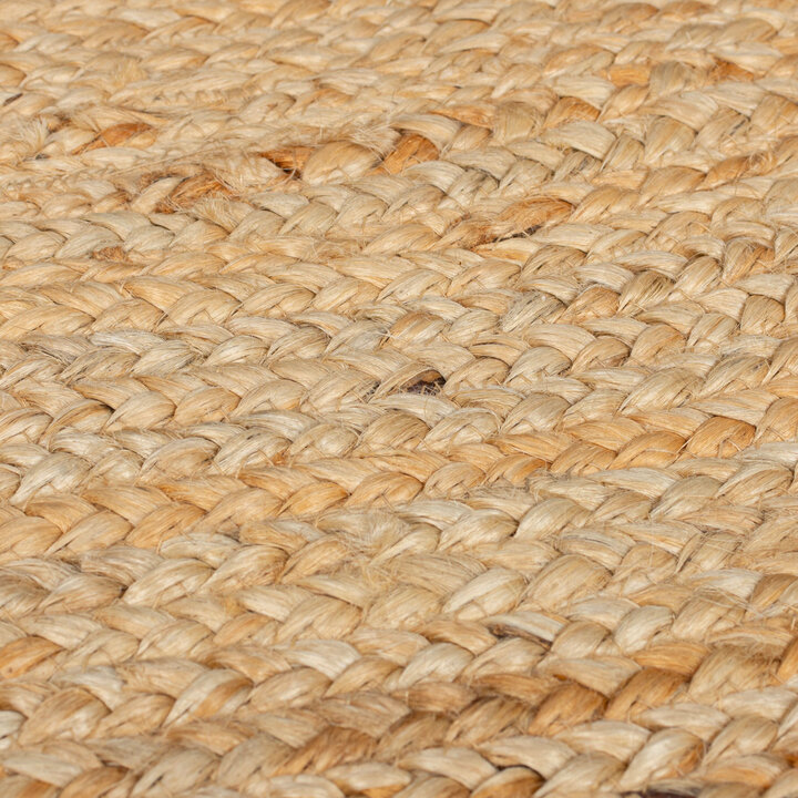 Jute Teppich Rund - Kahano Natur Grün