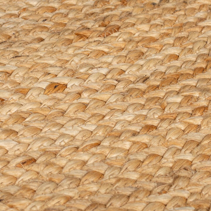 Jute Teppich Rund - Kahano Natur Terrakotta