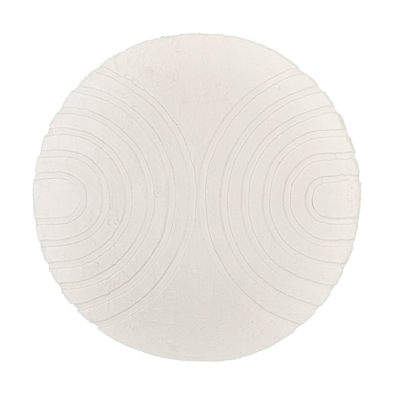 Hochflor Teppich Rund - Carvy Arches Creme - sfeer