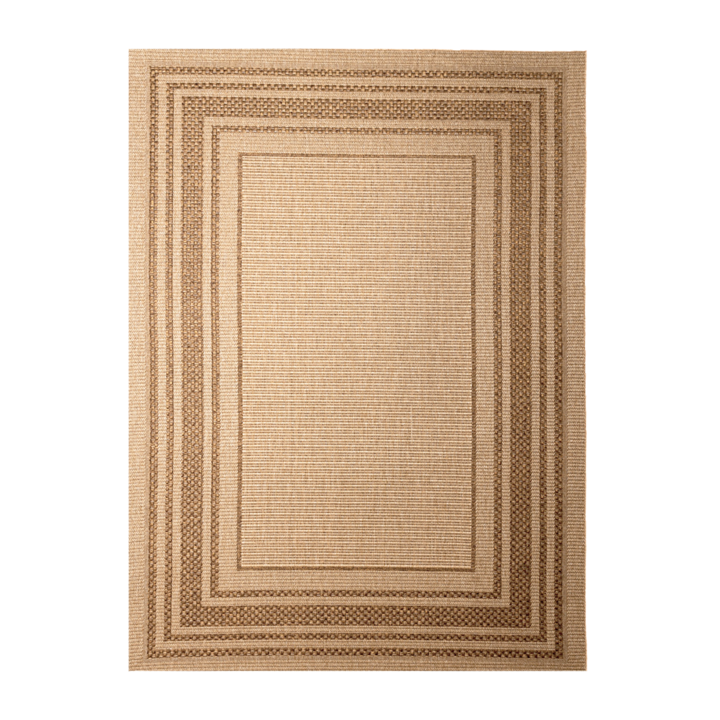 Garten Teppich Jute - Mavi Border Creme Braun