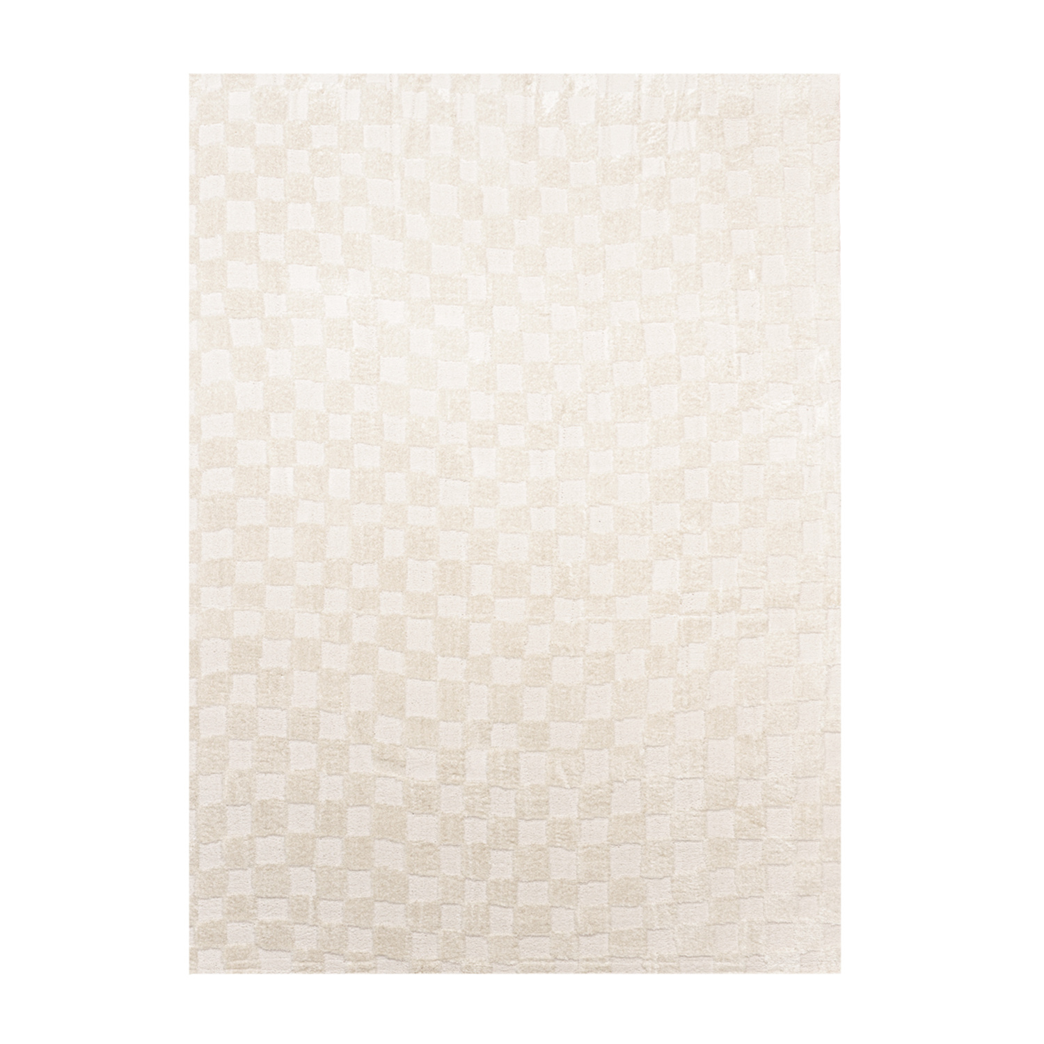 Japandi Teppich - Yori Checkerboard Creme - sfeer