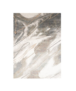 Waschbarer Teppich Abstrakt - Misha Lines Creme Grau