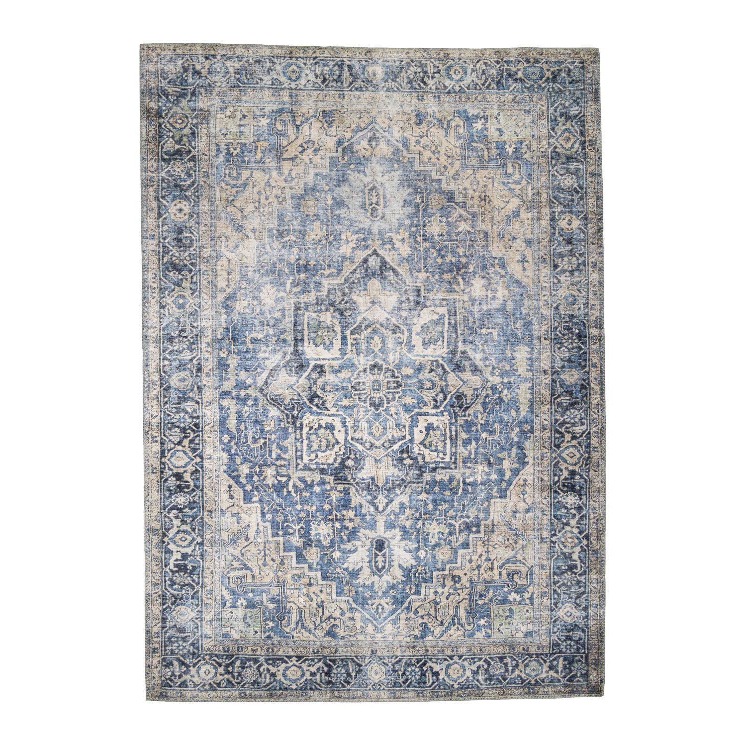 Teppich Vintage - Lugan Taupe Blau - sfeer