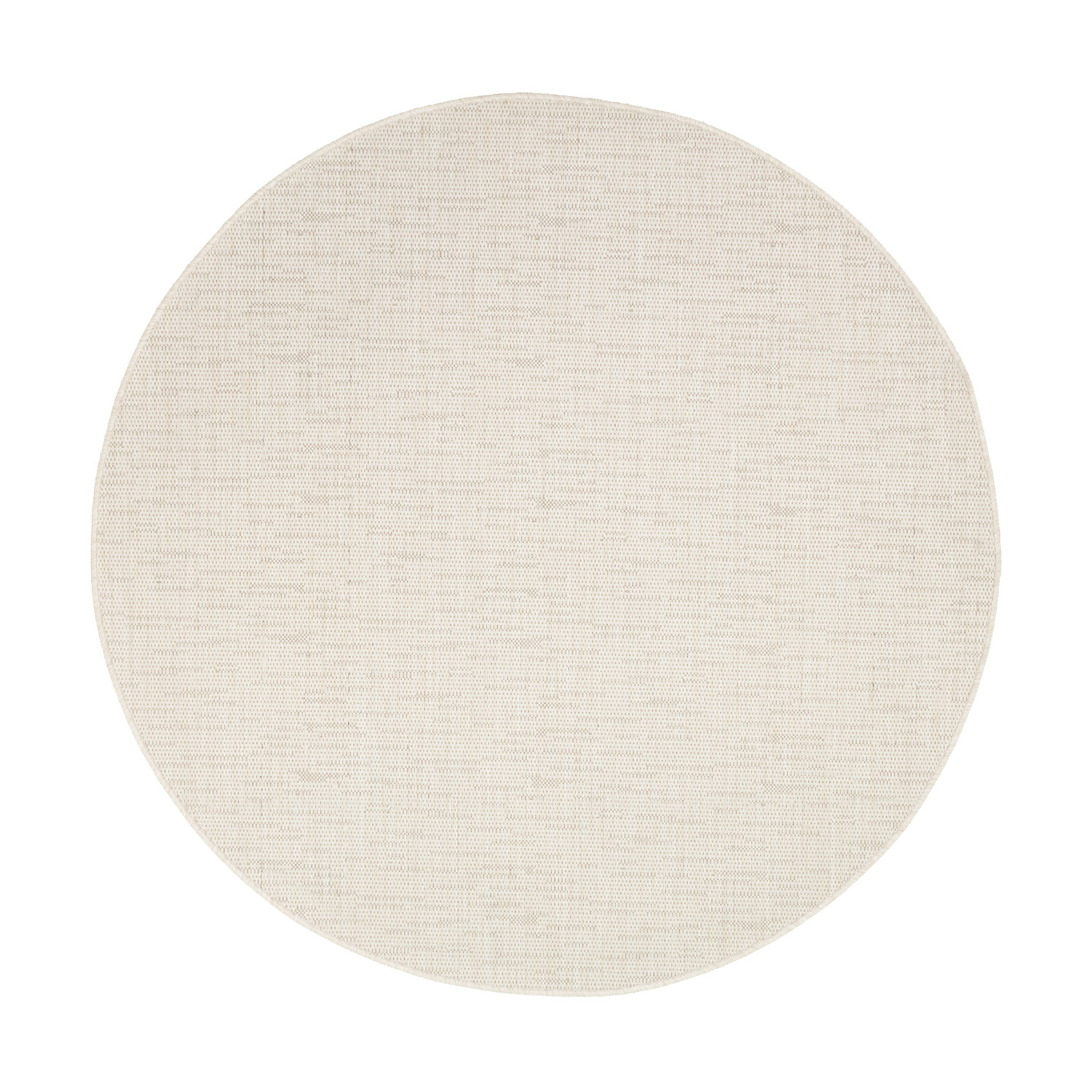 In- & Outdoor Teppich Rund - Malta Melange Creme - sfeer