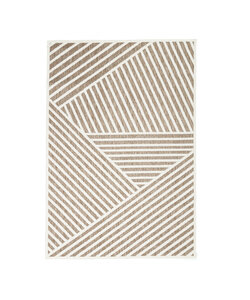 Teppich Modern - Nori Lines Weiß Taupe