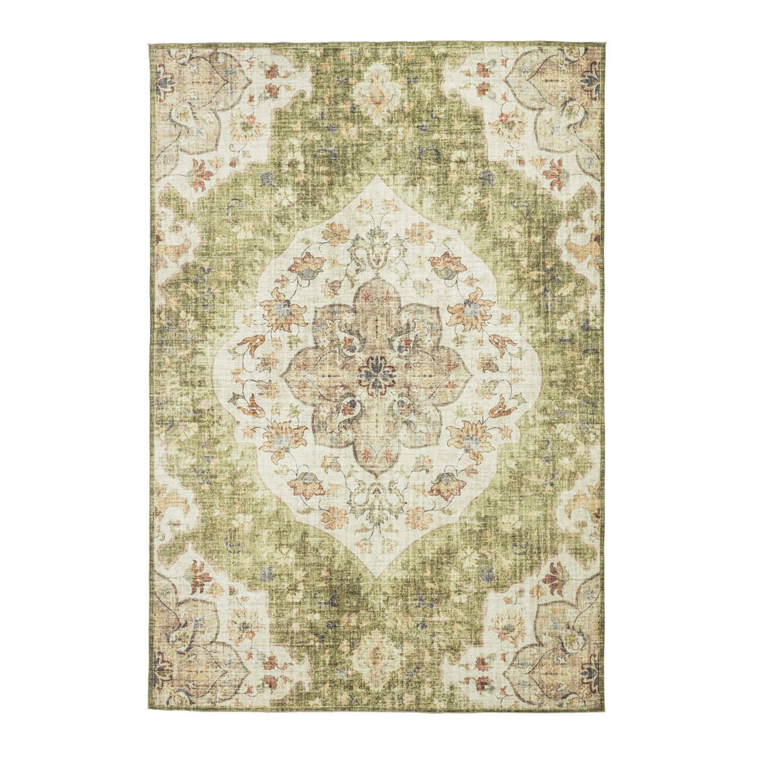 Vintage Gartenteppich - Santo Mandala Grün - sfeer