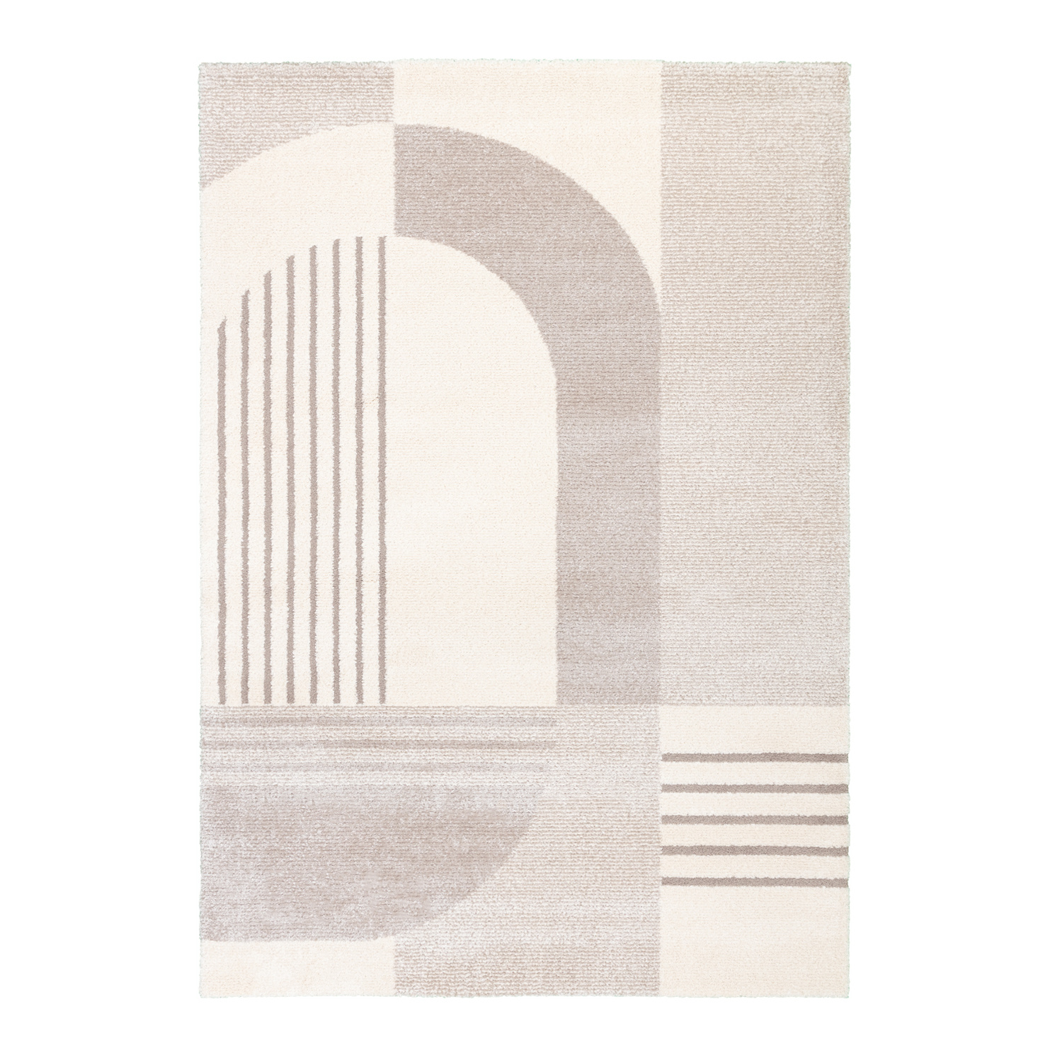 Hochflor Teppich - Serene Shapes Creme - sfeer