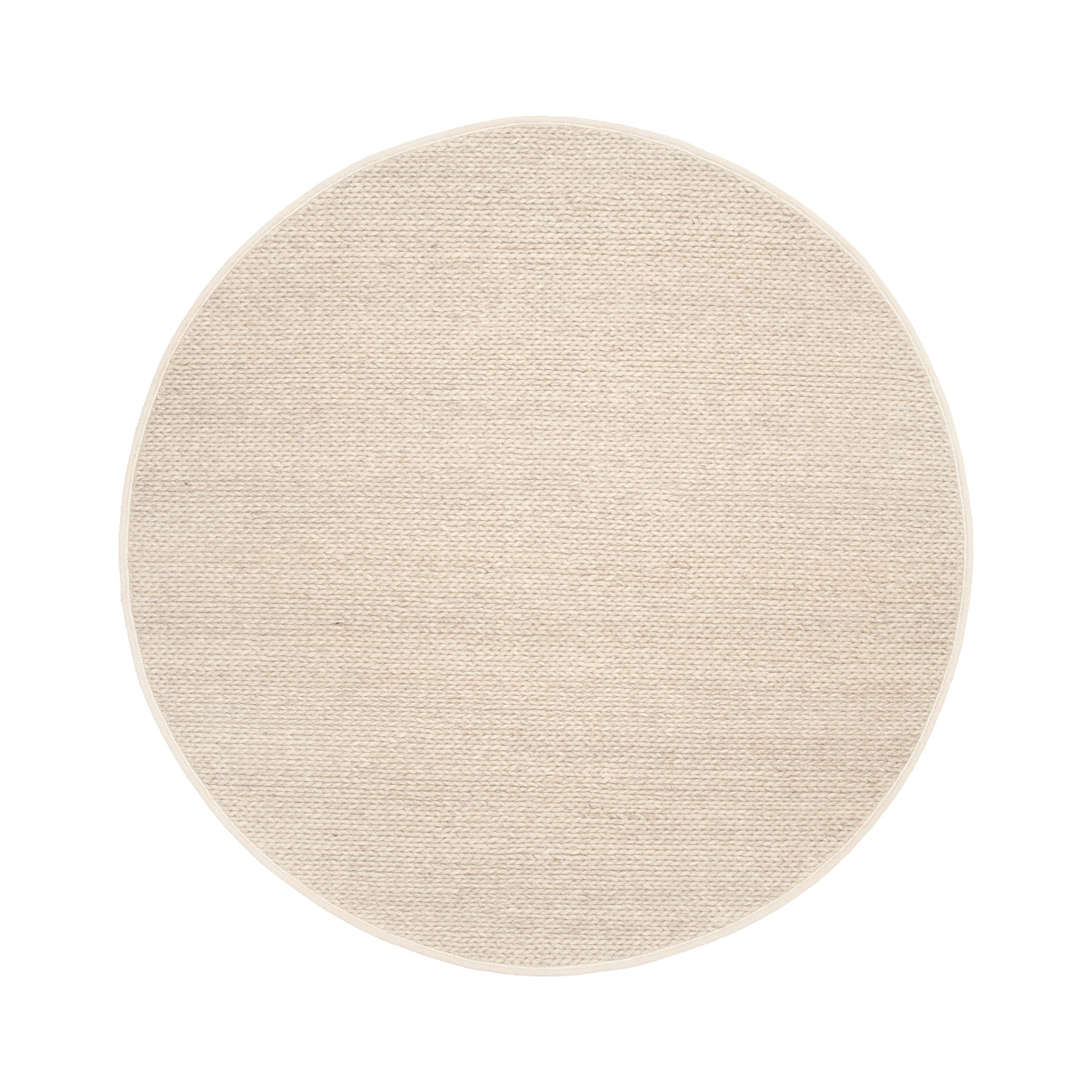 Wollteppich Rund - Twist Beige - sfeer