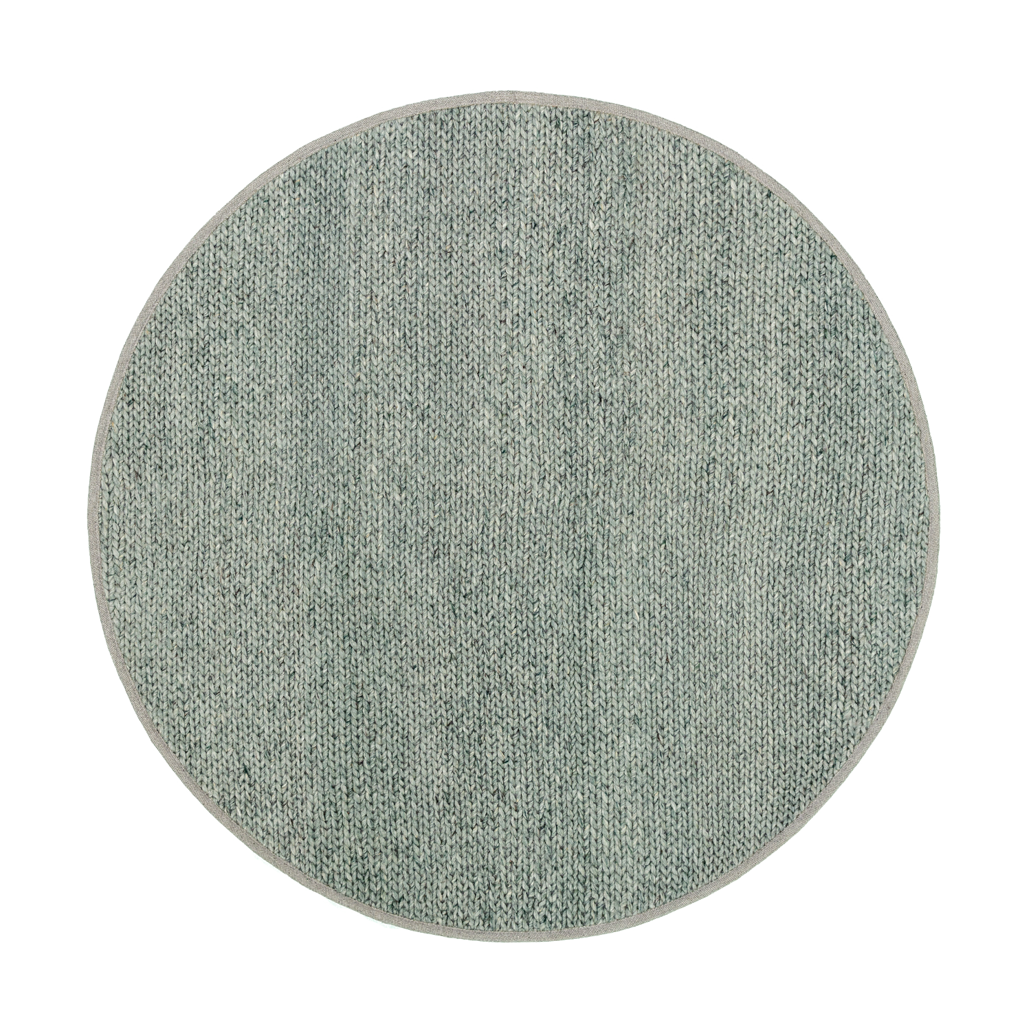 Wollteppich Rund - Twist Grün - sfeer