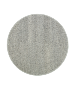Wollteppich Rund - Twist Grau
