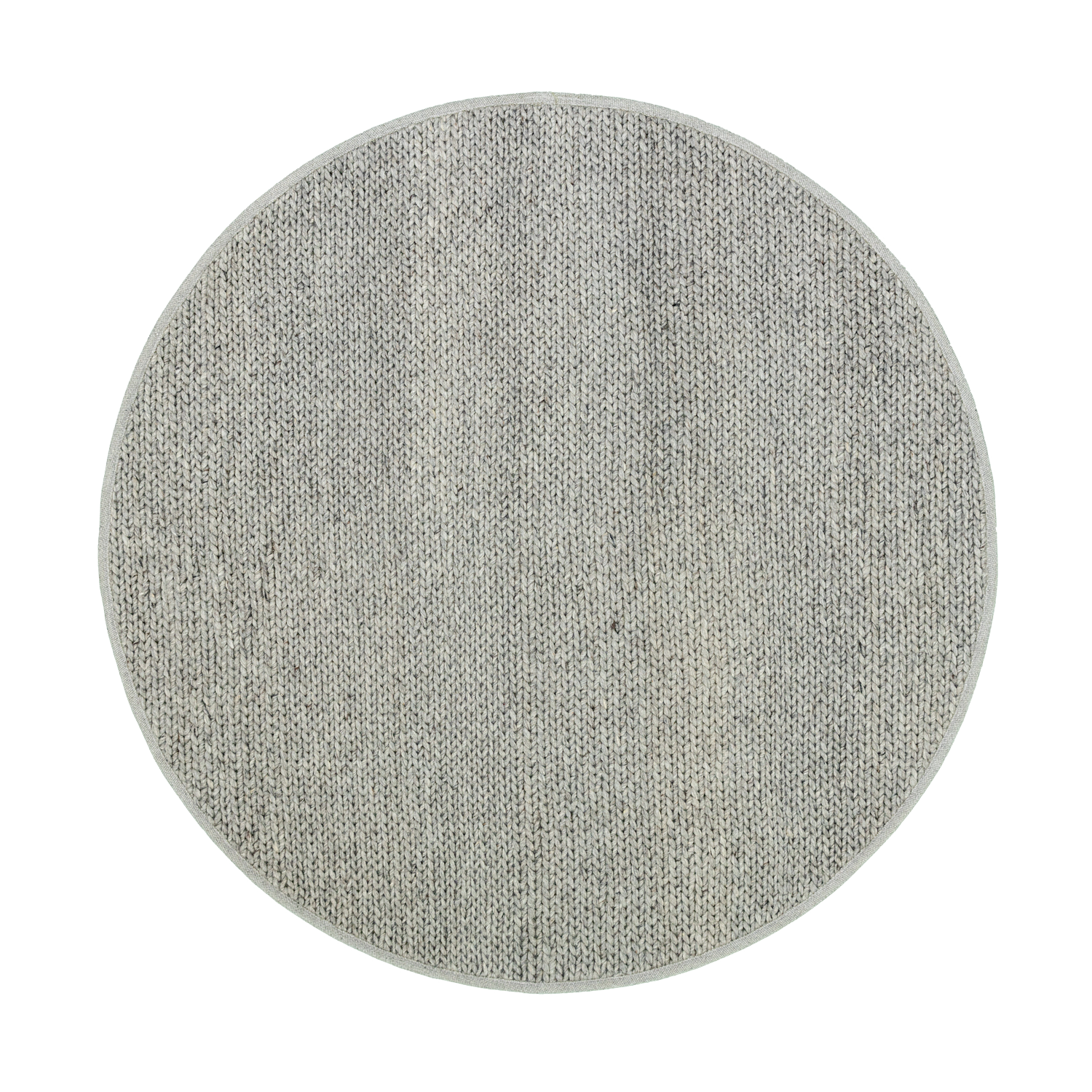 Wollteppich Rund - Twist Grau - sfeer