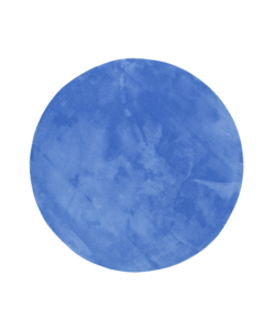 Waschbarer Teppich Rund - Vivid Blau