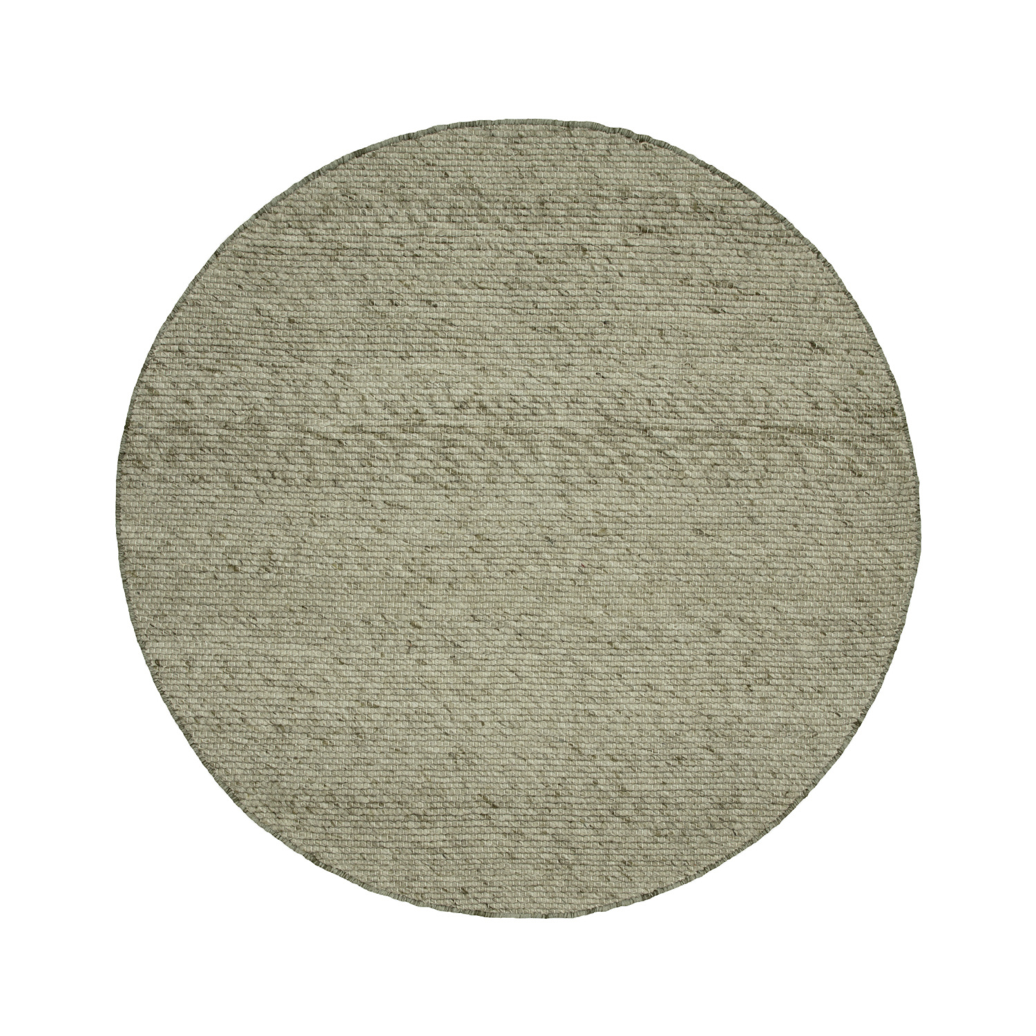 Wollteppich Rund - Feline Olivgrün Meliert - sfeer