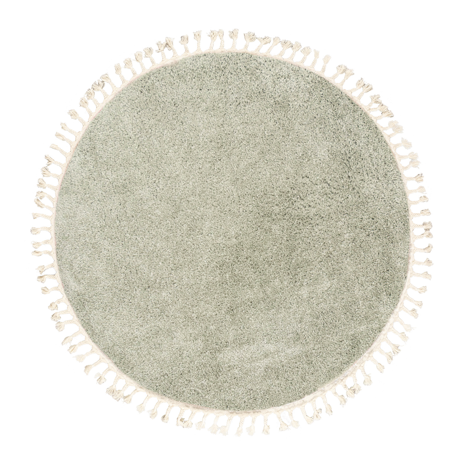 Teppich Hochflor Rund - Lofty Fringe Mint - sfeer