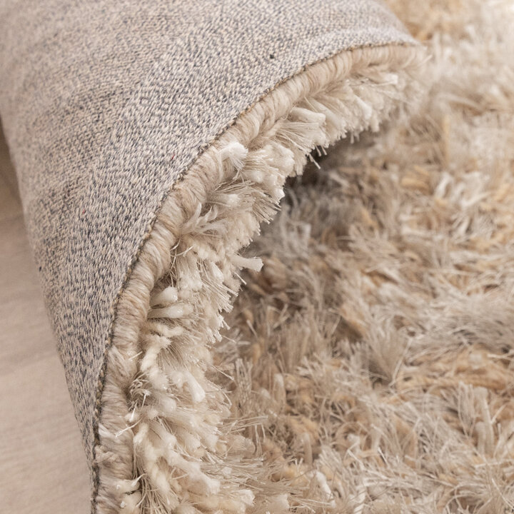 Shaggy Teppich Rund - Grace Weiß