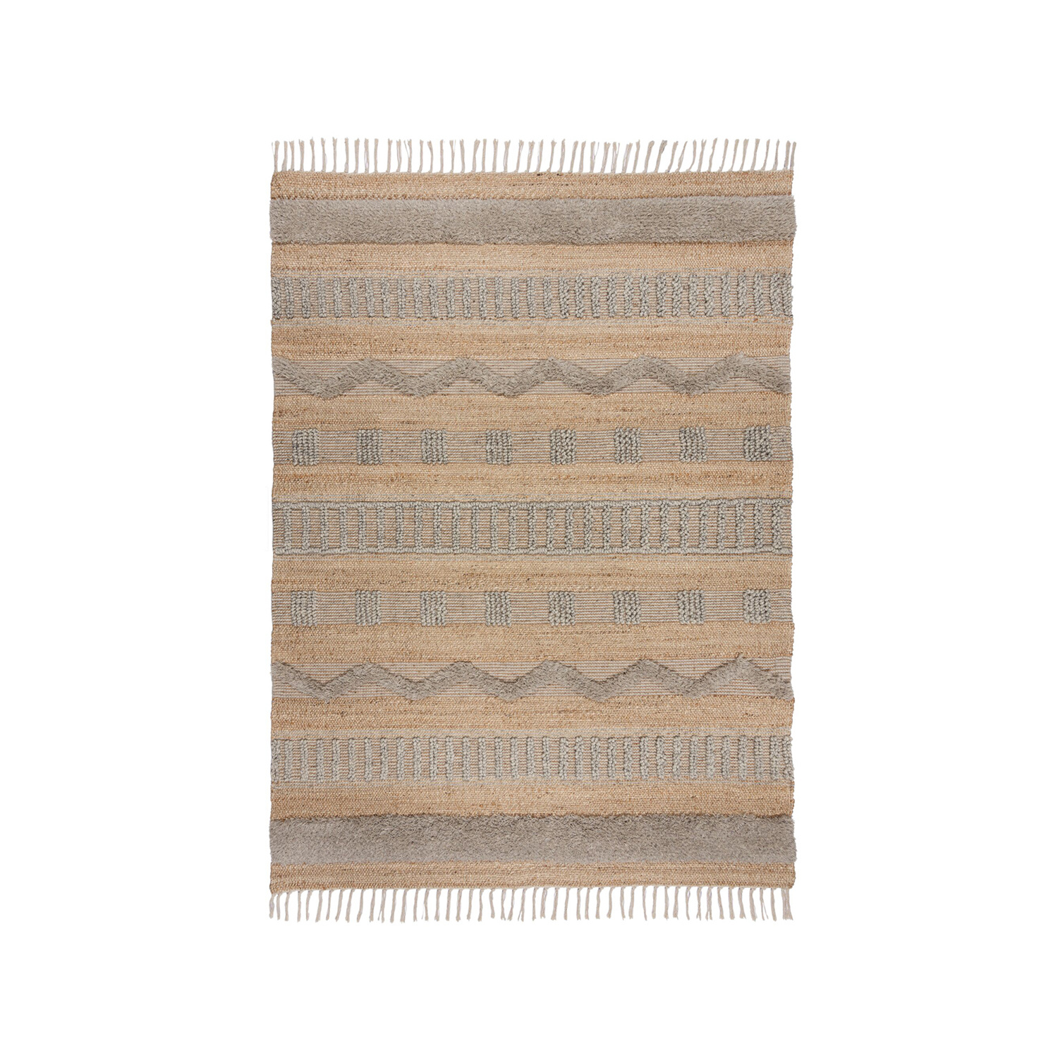 Jute Teppich - Jubio Medina Natur Grau - sfeer