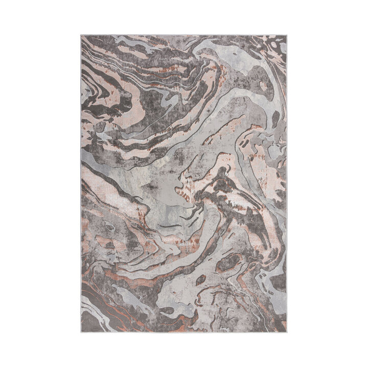 Marmor Teppich - Erio Marbled Grau Rosa