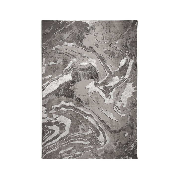 Marmor Teppich - Erio Marbled Grau 