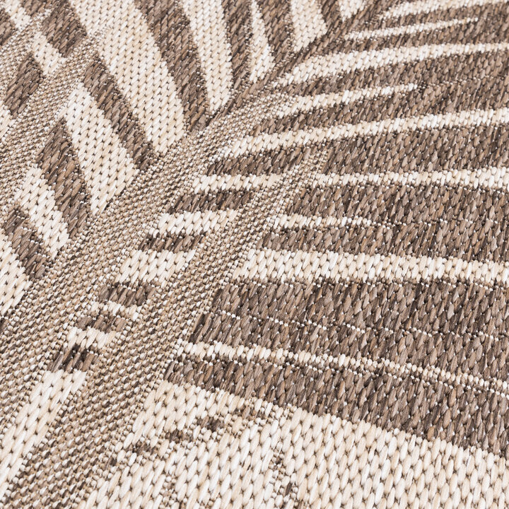 In- & Outdoor Teppich Rund - Tiga Palm Taupe