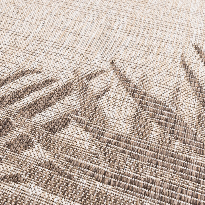 In- & Outdoor Teppich Rund - Tiga Edge Taupe