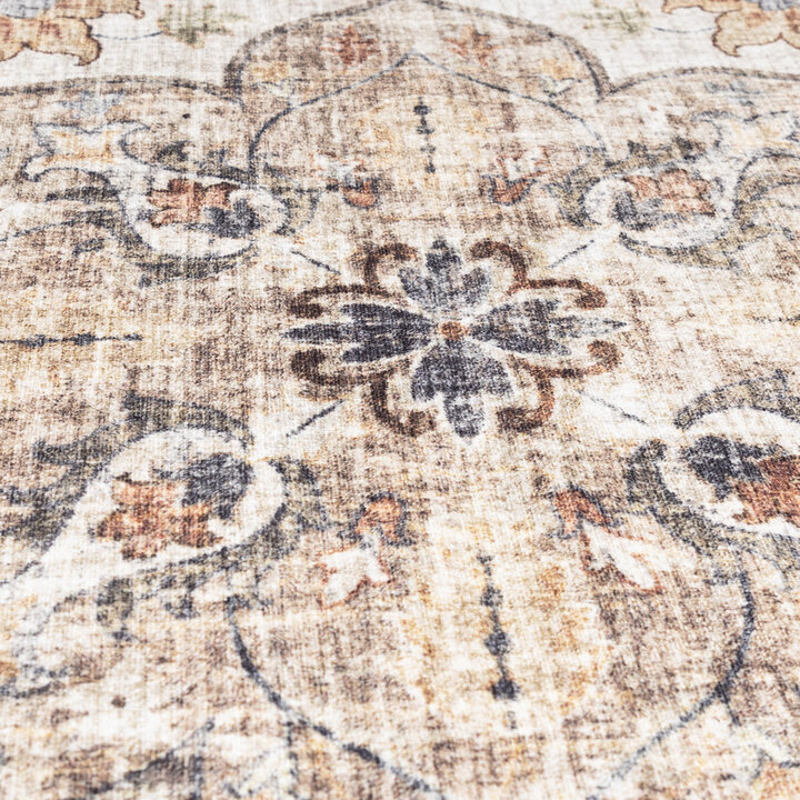 Vintage Gartenteppich Rund - Santo Mandala Grün