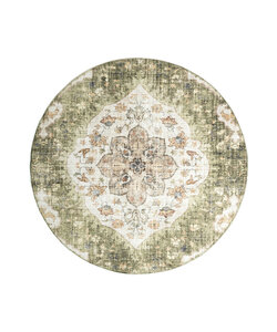 Vintage Gartenteppich Rund - Santo Mandala Grün