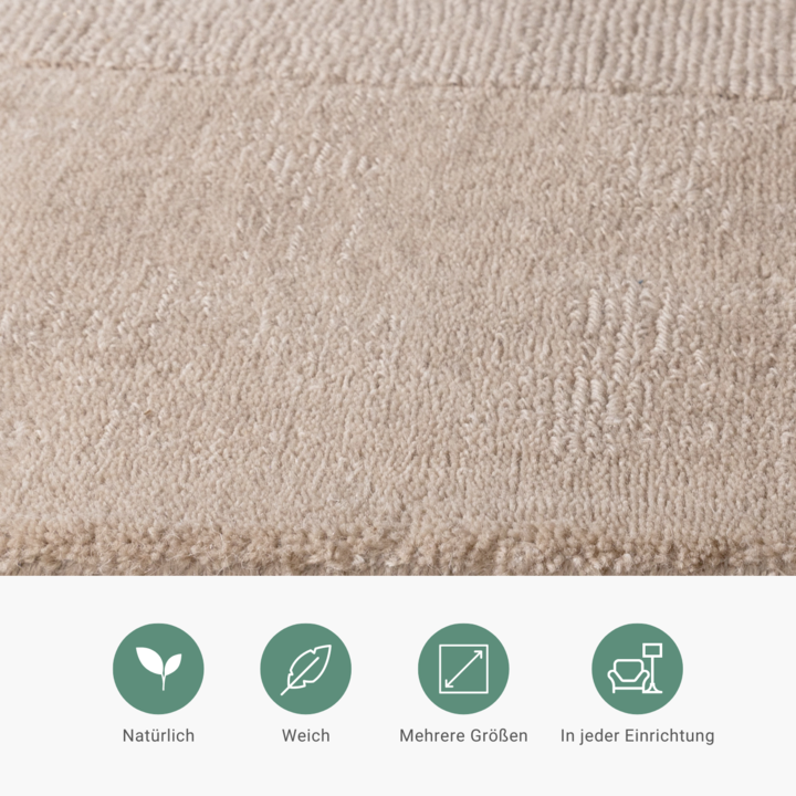 Wollteppich - Giselle Abstrakt Creme