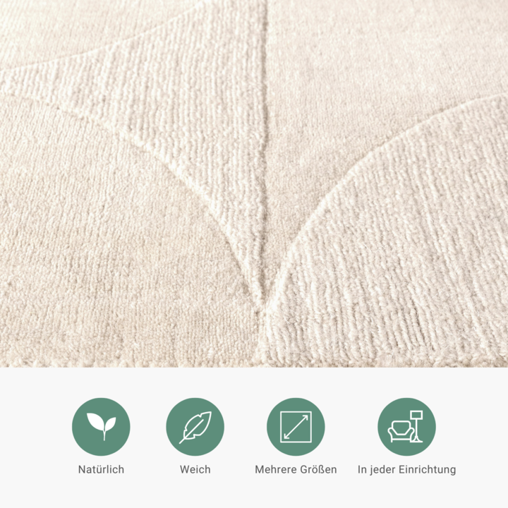 Wollteppich - Giselle Circles Weiß