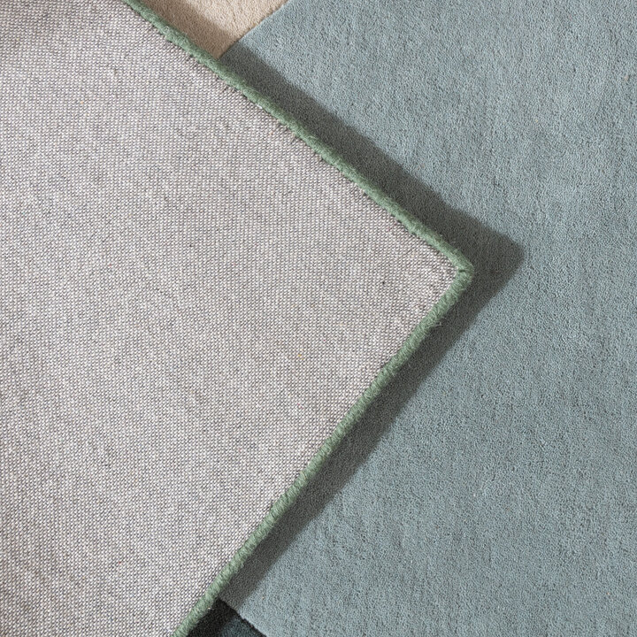 Wollteppich Abstrakt - Clarice Olivgrün Mint