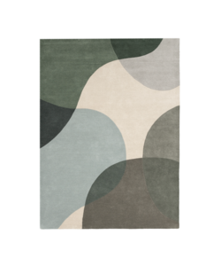 Wollteppich Abstrakt - Clarice Olivgrün Mint