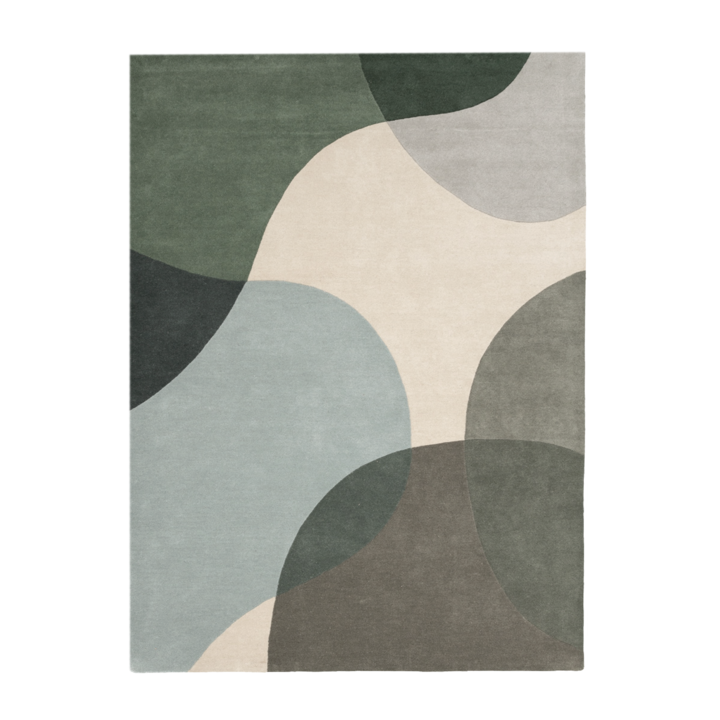 Wollteppich Abstrakt - Clarice Olivgrün Mint