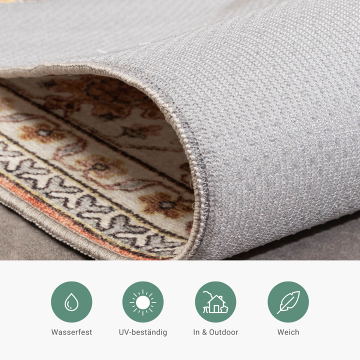 Vintage Gartenteppich - Santo Flora Terrakotta