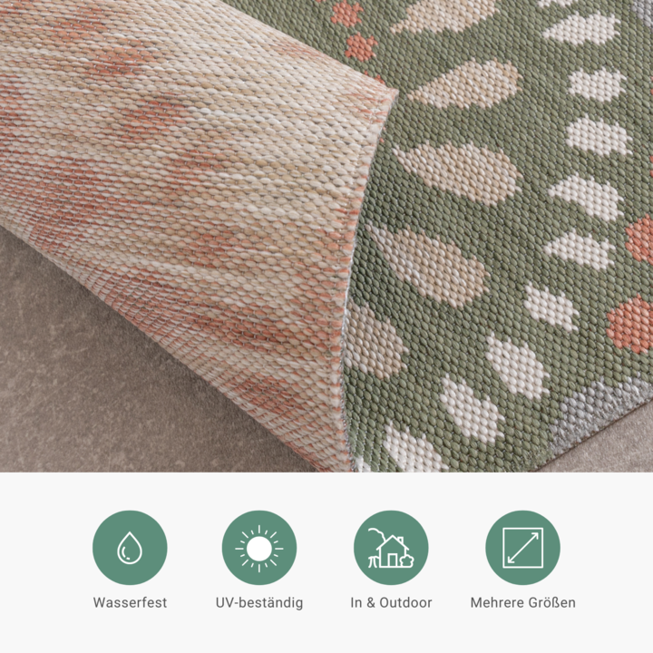 In- & Outdoor Teppich - Ranch Mandala Grün