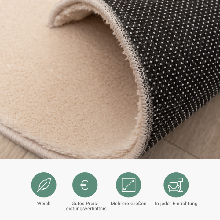 Waschbarer Teppich - Vivid Beige