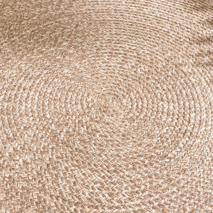 In- & Outdoor Jute Teppich Rund - Bali Braun 
