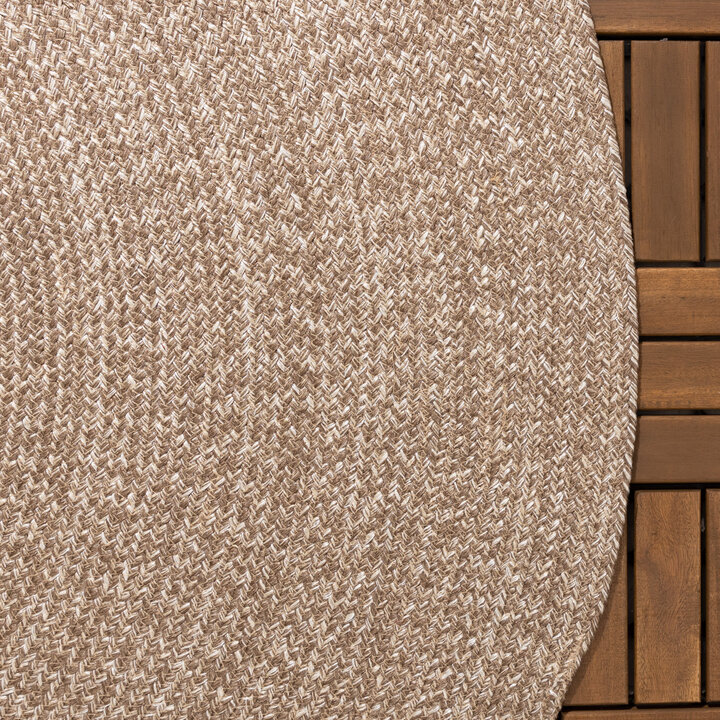 In- & Outdoor Jute Teppich Rund - Bali Braun