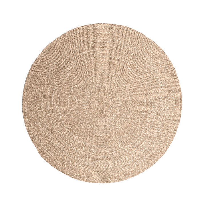 In- & Outdoor Jute Teppich Rund - Bali Braun