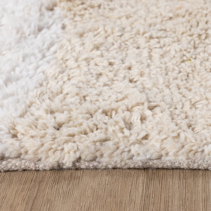 Retro Teppich - Gambit Creme Weiß