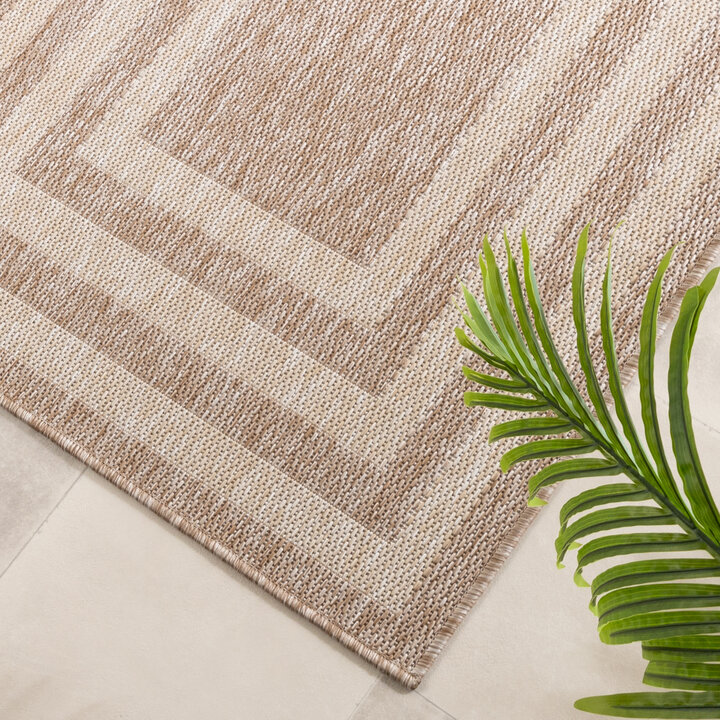 Balkonteppich - Sierra Frame Beige Creme 