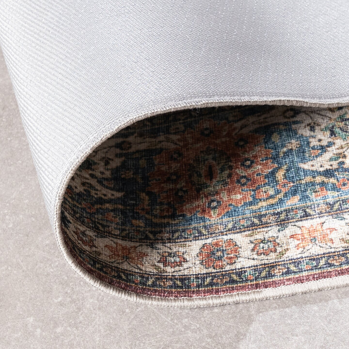 In- & Outdoor Teppich Vintage - Kairo Medaillon Bordeaux