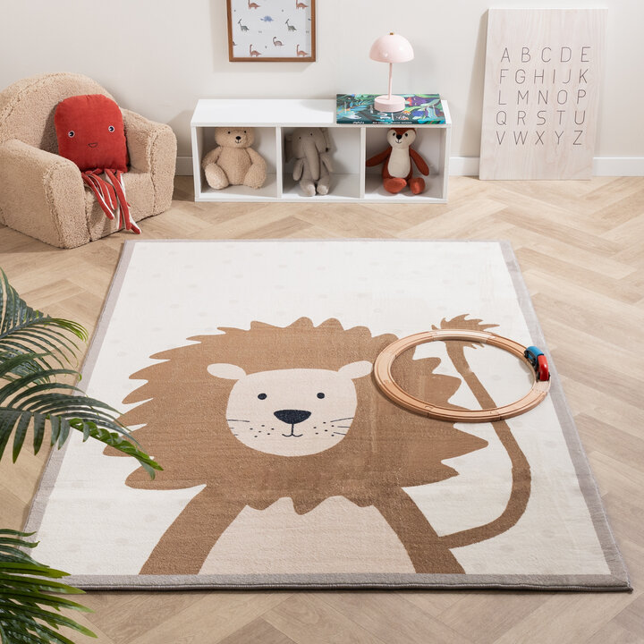 Waschbarer Spielteppich - Simba Lion Braun