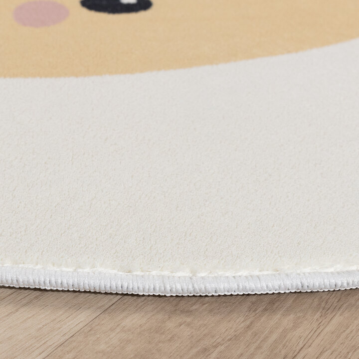 Waschbarer Spielteppich Rund - Sammy Giraffe Gelb