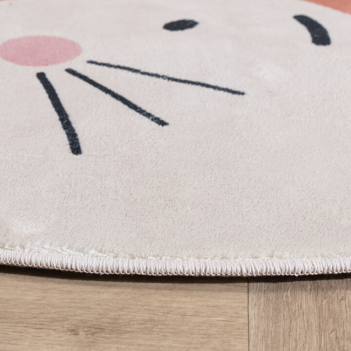 Waschbarer Spielteppich Rund - Sammy Fox Orange