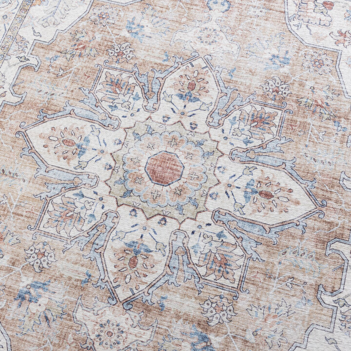 Waschbarer Läufer - Domingo Mandala Beige