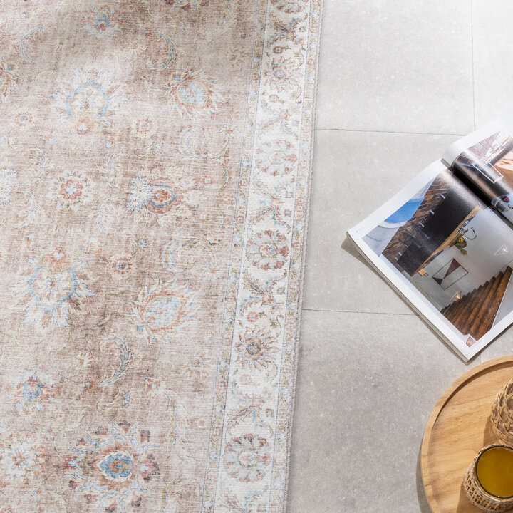 Waschbarer Läufer - Domingo Oriental Beige