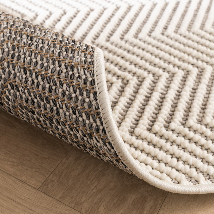 Nachhaltiger Teppich - Lorre Lines Creme Grau 