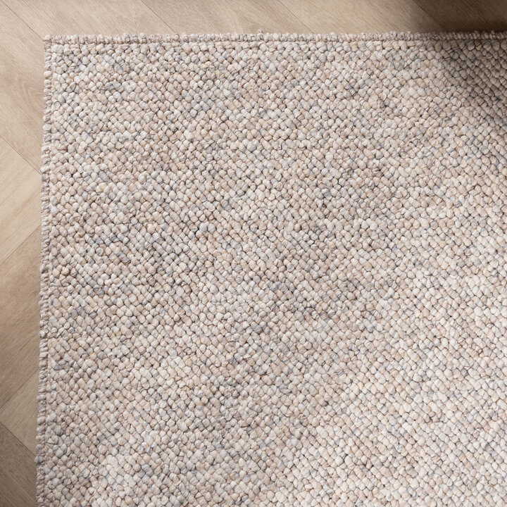 Waschbarer Wollteppich - Bruno Beige Creme