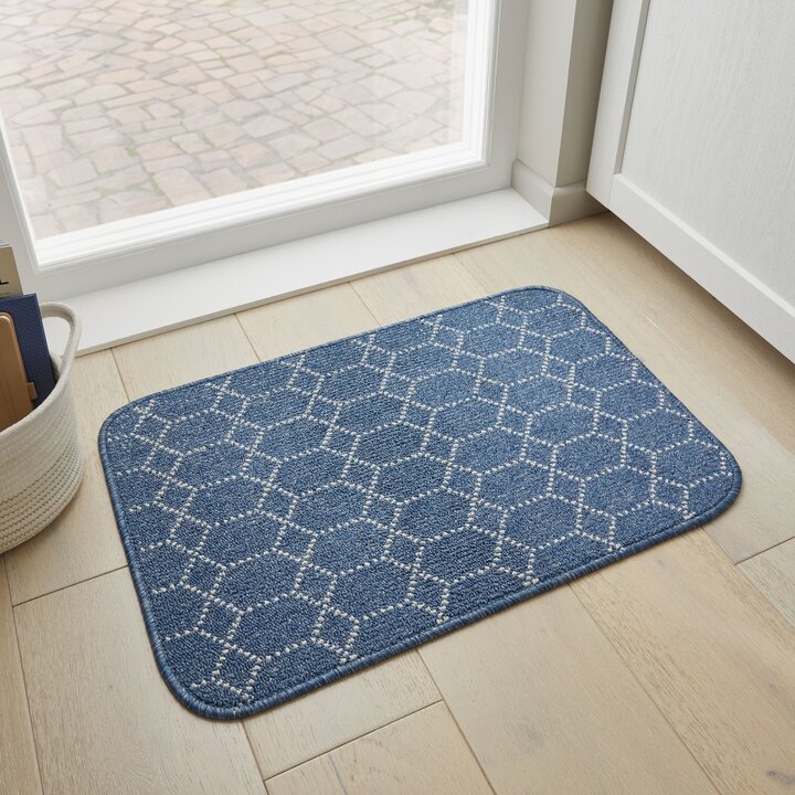 Waschbare Türmatte - Argo Blau